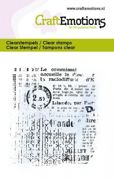 Craft Emotions Clear Stamps - Hintergrundtext